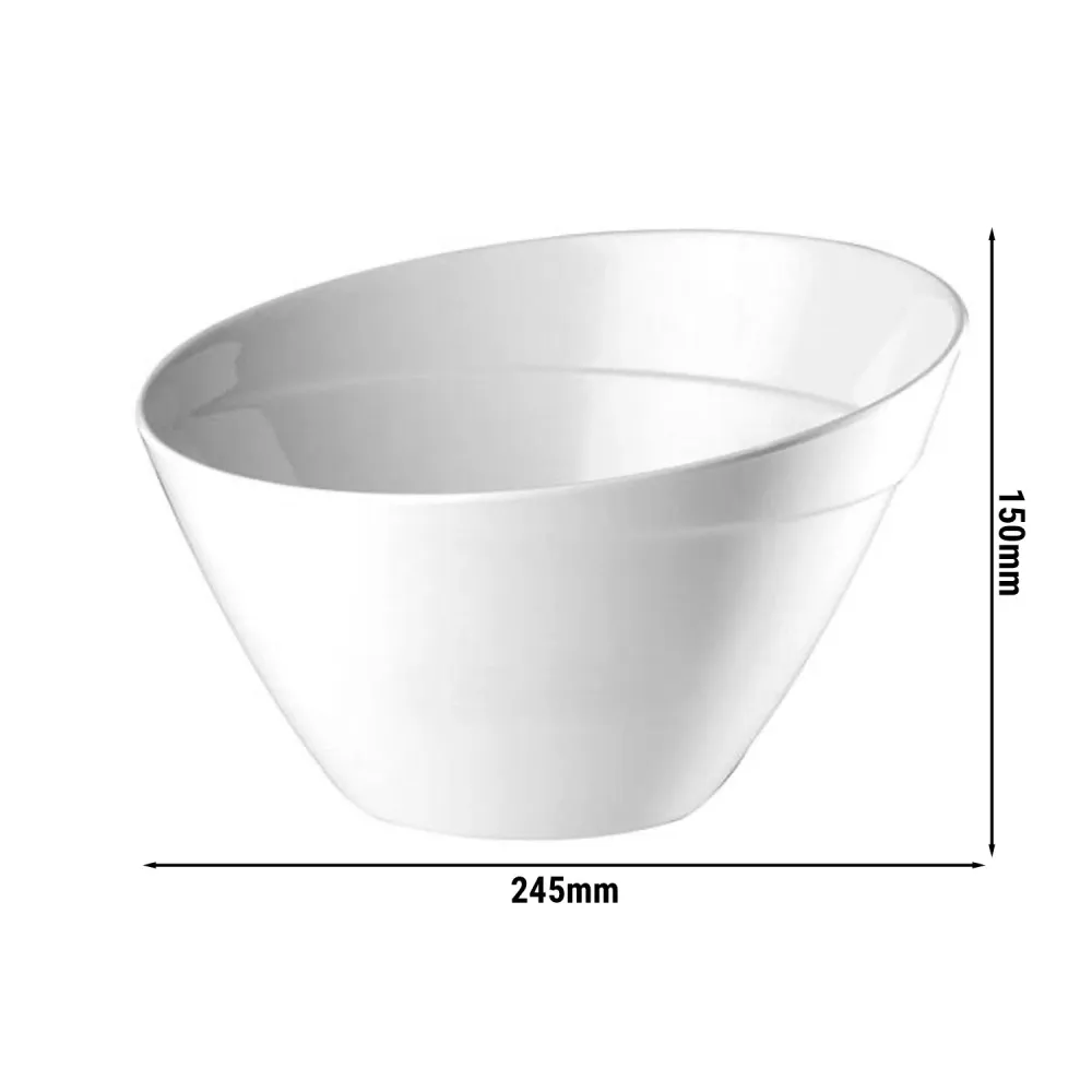 (6 бр.) Купа - BALANCE - Меламин - 2.5L - Ø 245mm - Дълбочина: 150mm - Бяло