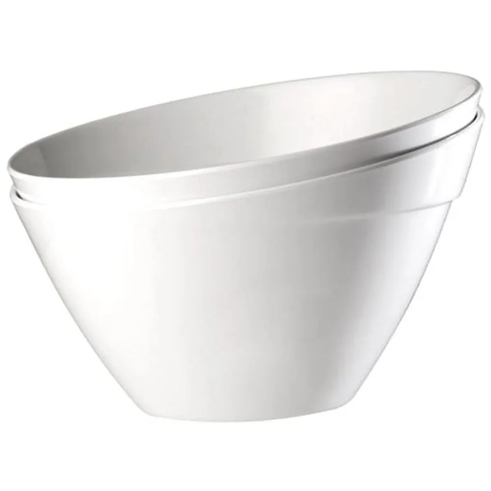 (6 бр.) Купа - BALANCE - Меламин - 2.5L - Ø 245mm - Дълбочина: 150mm - Бяло