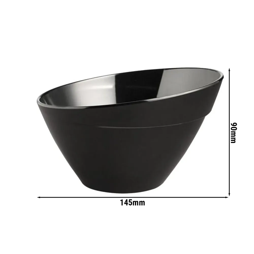 (6 бр.) Купичка - BALANCE - Меламин - 400ml - правоъгълна - 145x145mm - Дълбочина: 90mm - Черно