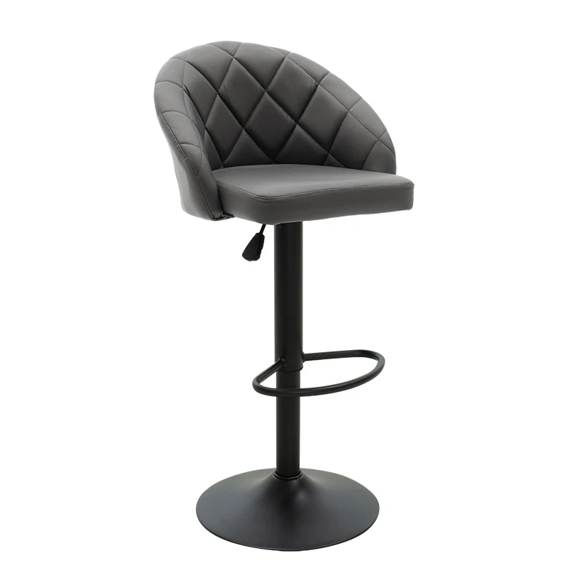 Бар стол BALINA с регулируема височина черен pu-black mtal 52x53x109cm