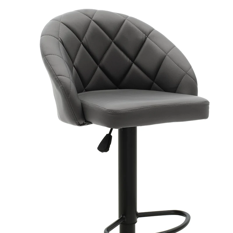 Бар стол BALINA с регулируема височина черен pu-black mtal 52x53x109cm