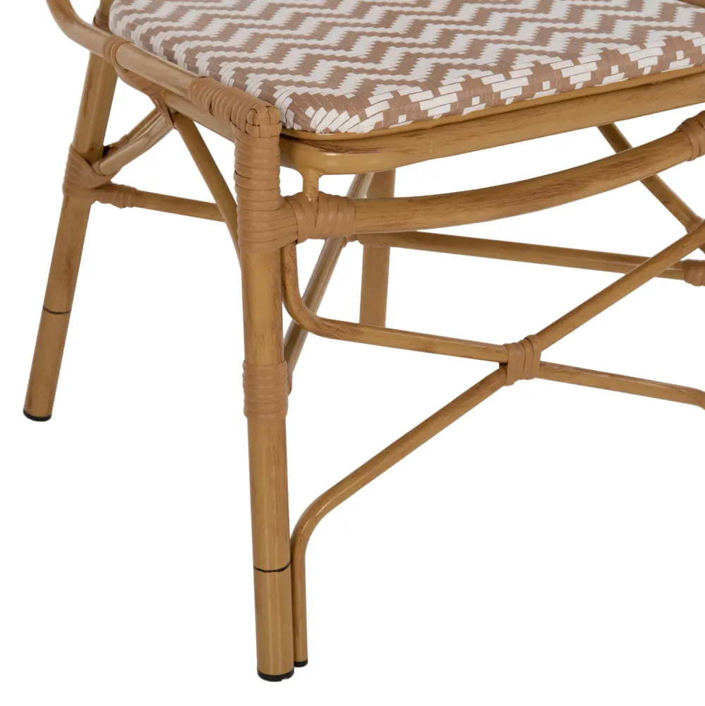 Стол BAMBOO цвят бял-натурал 46x56x95
