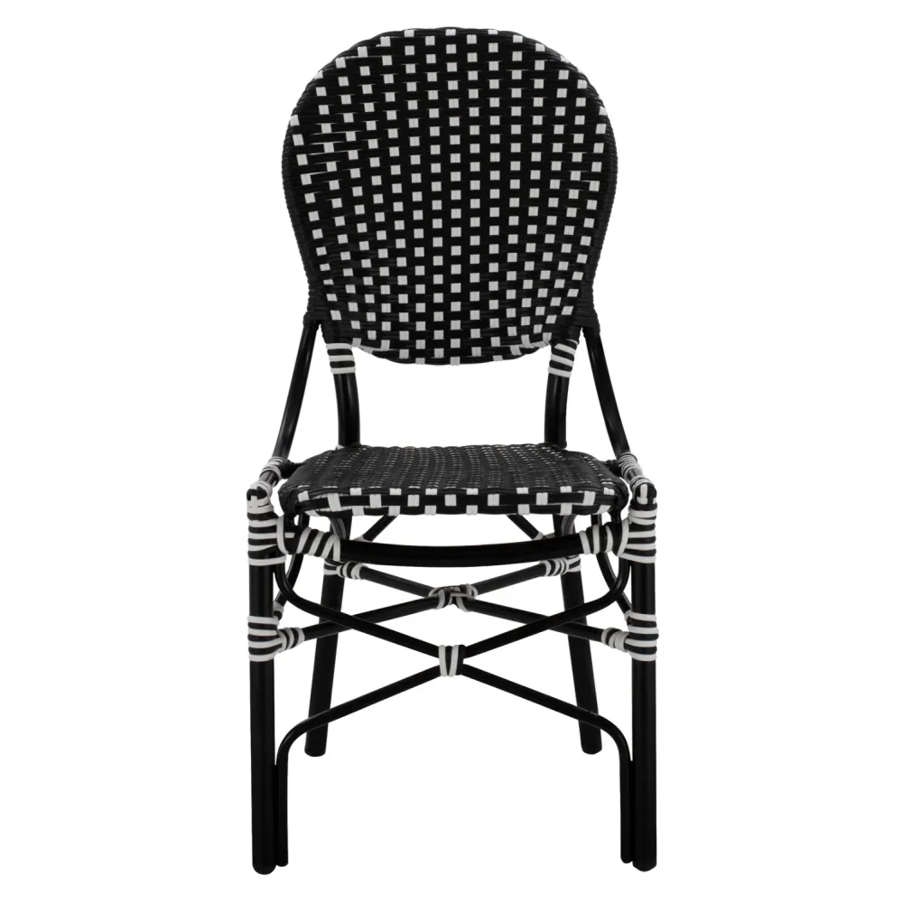 Алуминиев стол BAMBOO черен цвят 47x55x98