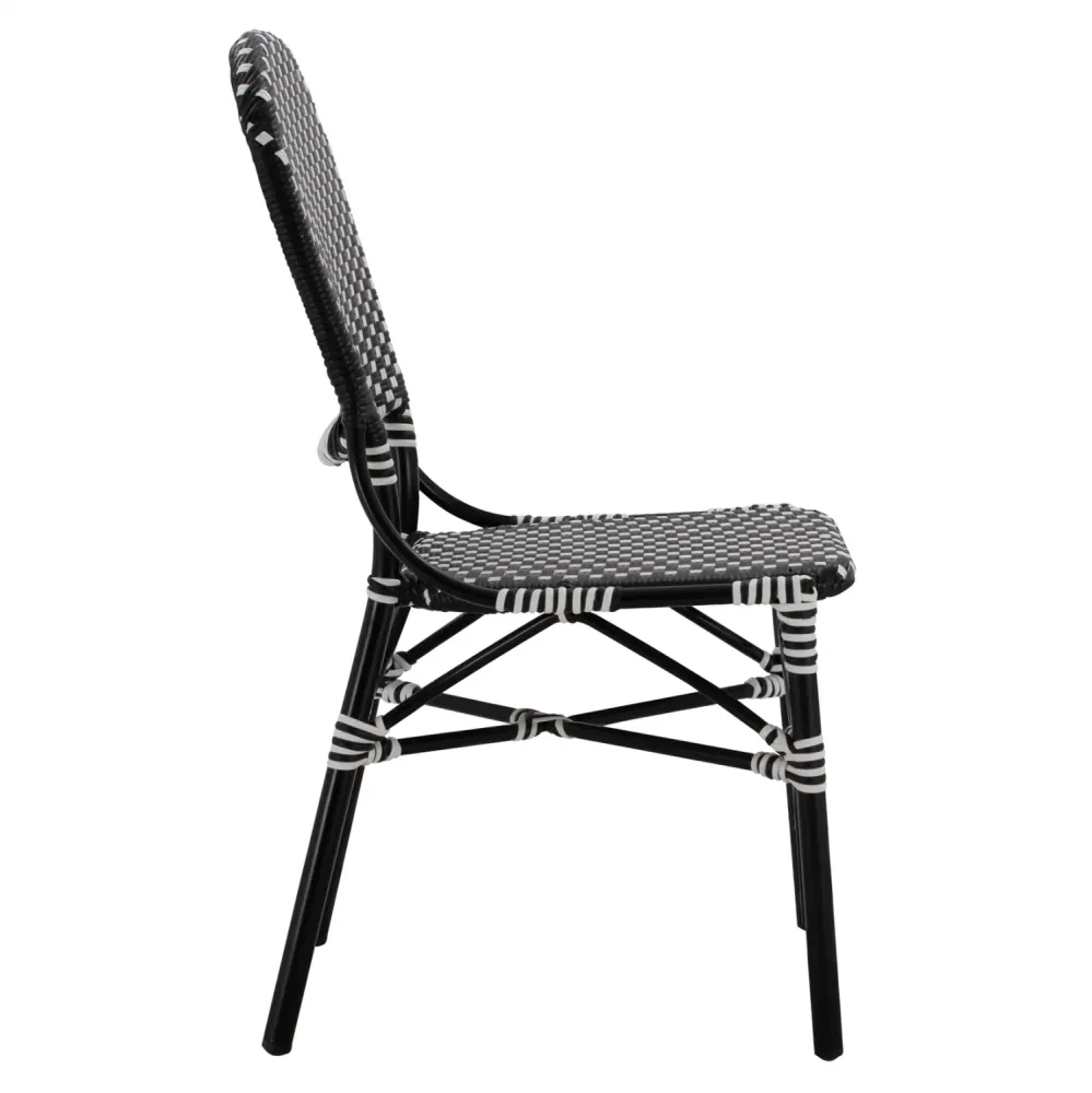 Алуминиев стол BAMBOO черен цвят 47x55x98