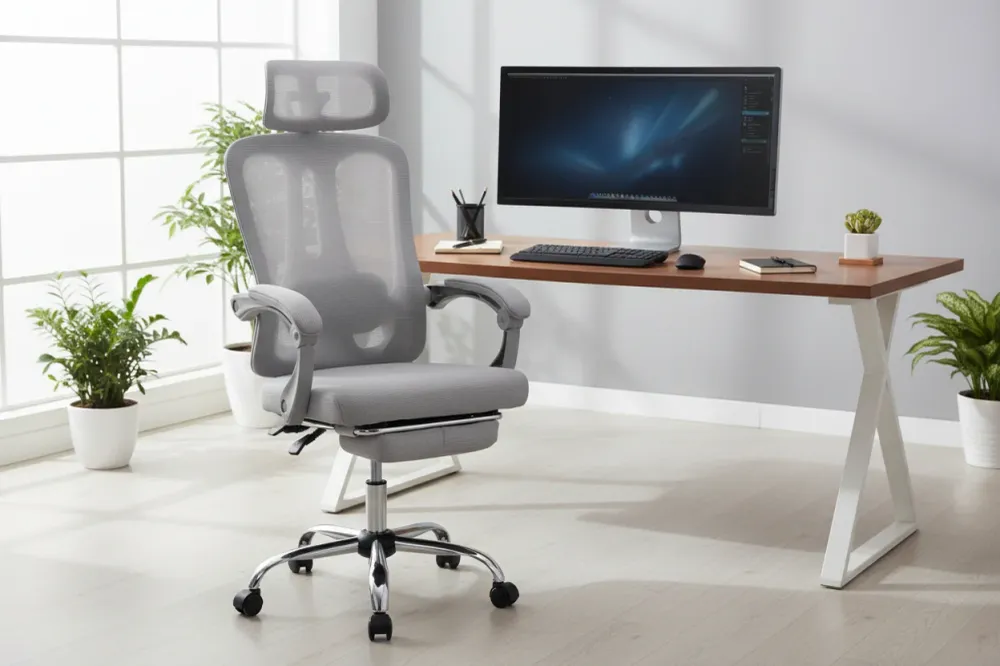 Офис стол Barnet сив цвят 61x62x123см