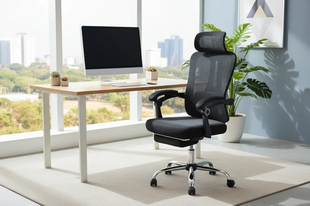 Офис стол BARNET черен цвят 61x62x123см