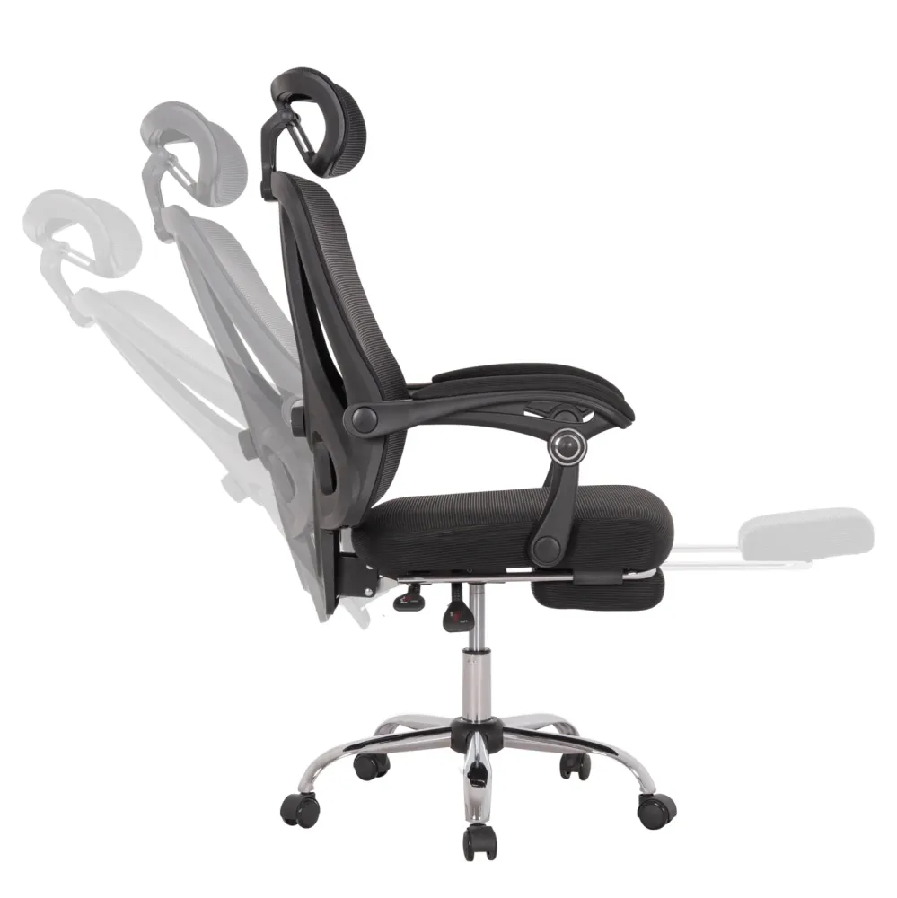 Офис стол BARNET черен цвят 61x62x123см
