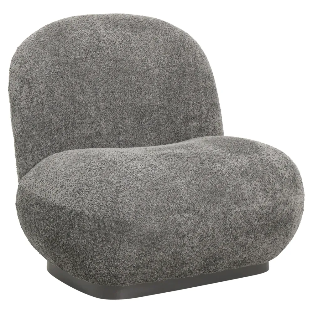 Кресло BEANY букле сив цвят 85x82x77см
