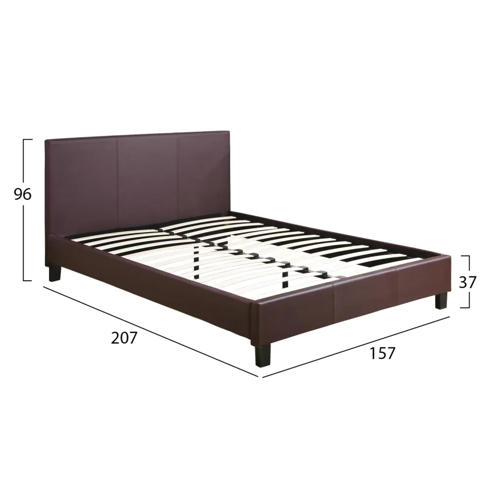 Легло BECCA 150x200см кафяв цвят