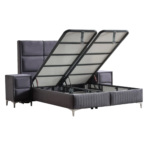 Тапицирана спалня с матрак BELLA 160 x 200 - графит 29