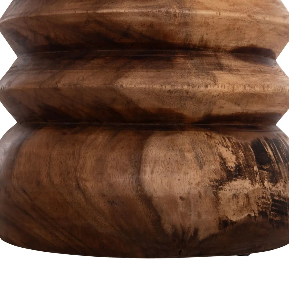 Табуретка BELLOWS масив суар натурал φ40x45см.