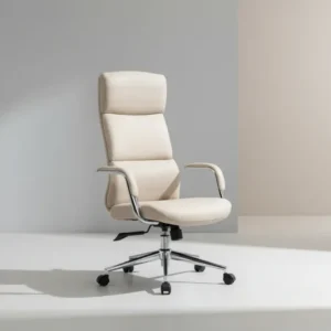 Мениджърски офис стол Bendona бежов pu 71x78x119-127см