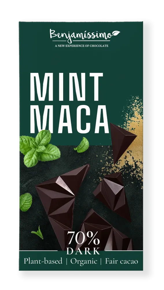 Benjamissimo Био шоколад Мента и Мака, 60гр