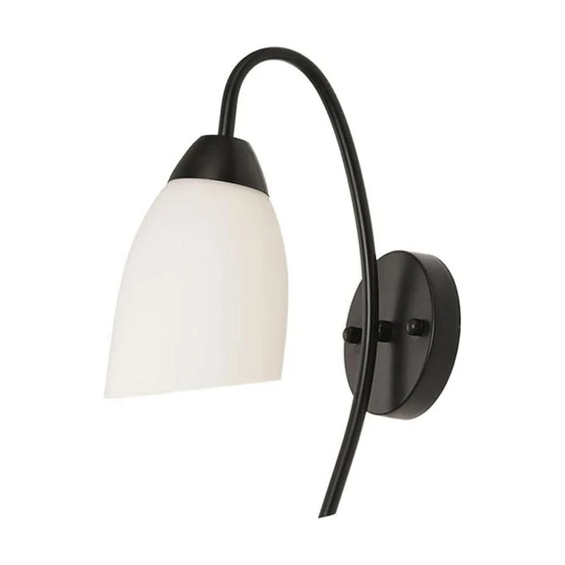 Аплик Berak led метален в черно-бял цвят 10x10x17см
