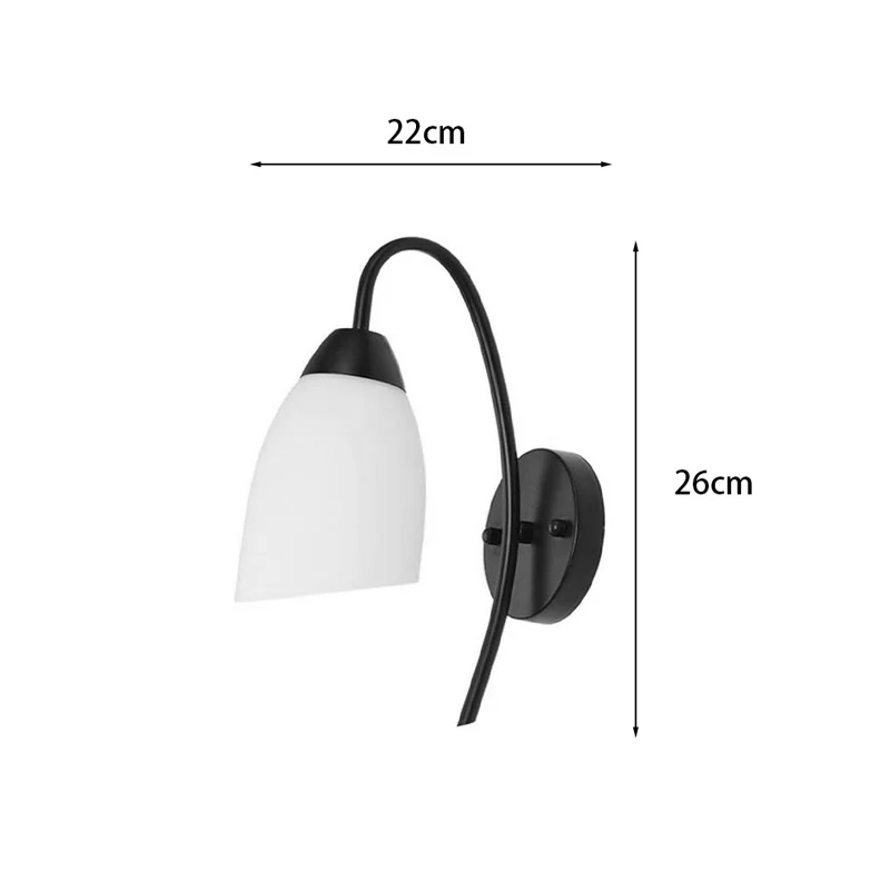 Аплик Berak led метален в черно-бял цвят 10x10x17см