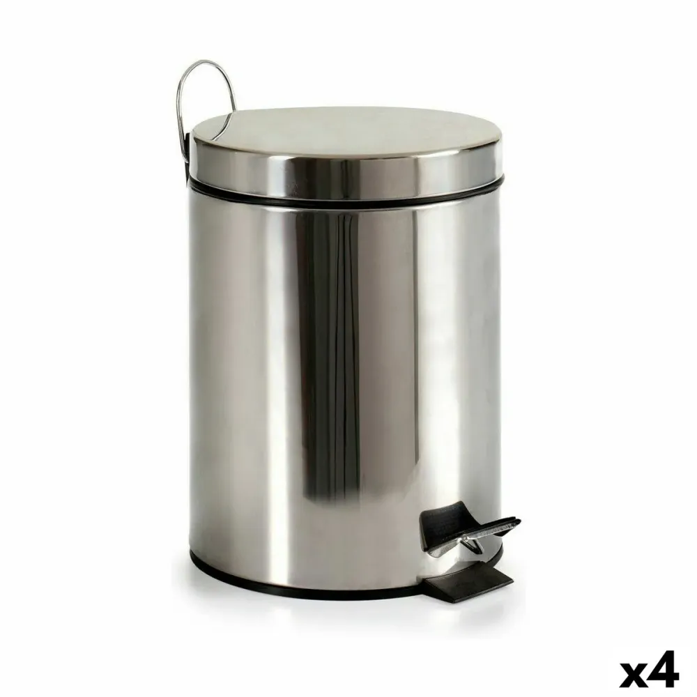 Кошче с педал Berilo B0010 5L Сребрист Неръждаема стомана Пластмаса 5 L (4 броя)