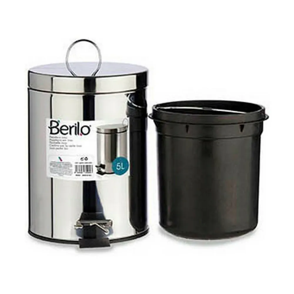 Кошче с педал Berilo B0010 5L Сребрист Неръждаема стомана Пластмаса 5 L (4 броя)