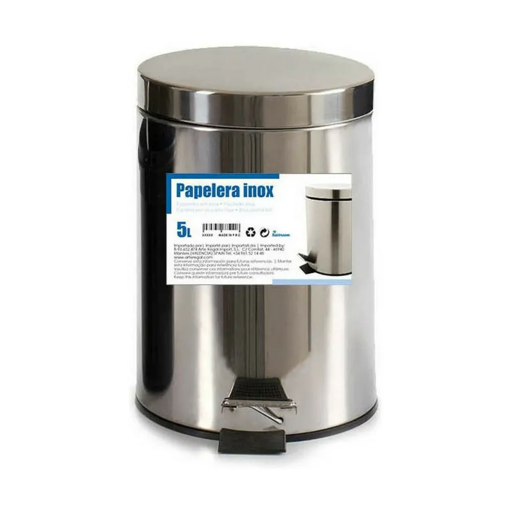 Кошче с педал Berilo B0010 5L Сребрист Неръждаема стомана Пластмаса 5 L (4 броя)
