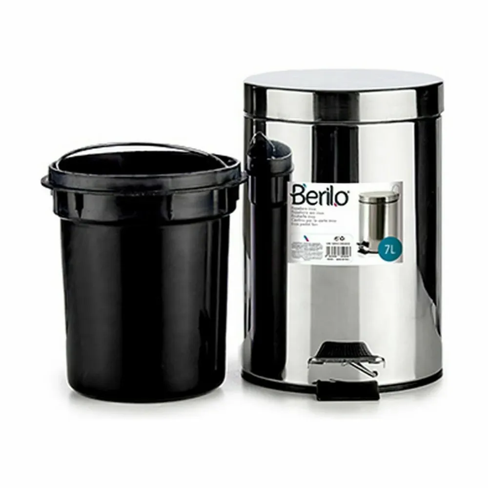 Кошче с педал Berilo B0010-7L Сребрист Неръждаема стомана Пластмаса 7 L (4 броя)
