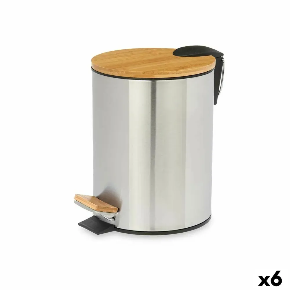 Кошче с педал Berilo B0353S-3L Кафяв Сребрист Бамбук Неръждаема стомана 3 L (6 броя)