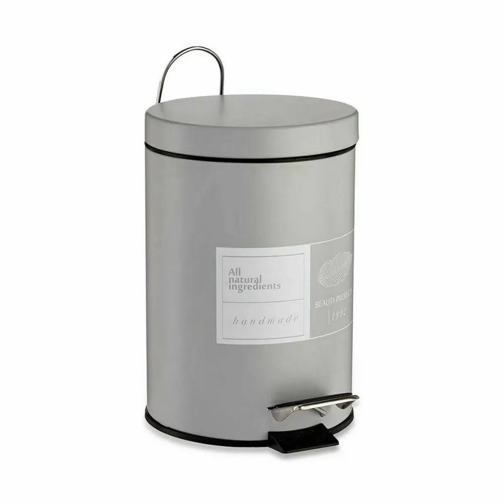 Кошче с педал Berilo Beauty Products Бял Сив Стомана Пластмаса 3 L (6 броя)
