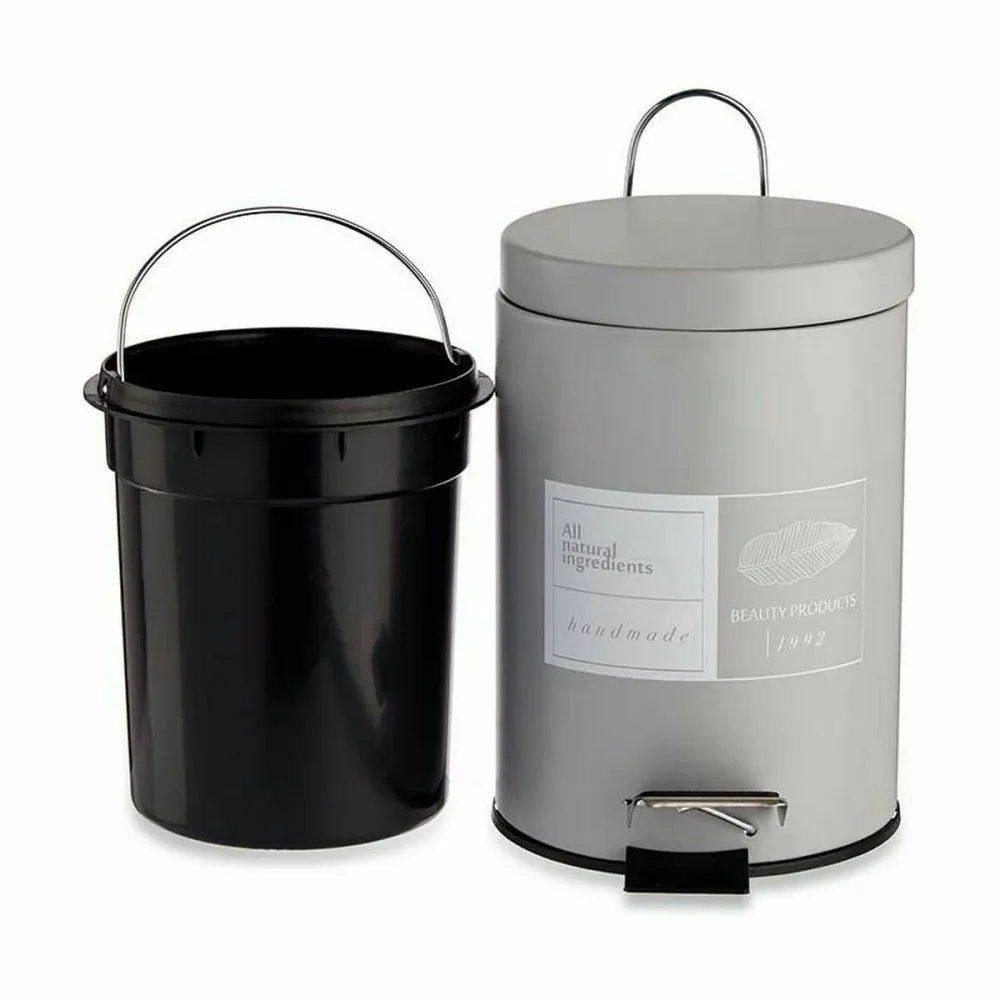 Кошче с педал Berilo Beauty Products Бял Сив Стомана Пластмаса 3 L (6 броя)