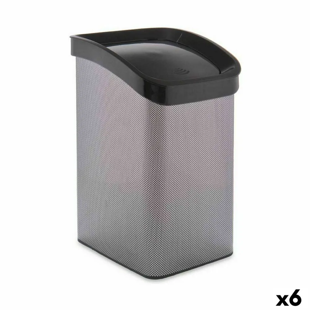 Кошче за боклук Berilo D085-2 Тъмно сив Пластмаса 12 L Накланящ се (6 броя)