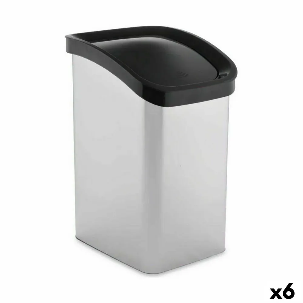 Кошче за боклук Berilo D093-1 Сребрист Пластмаса 23 L Накланящ се (6 броя)