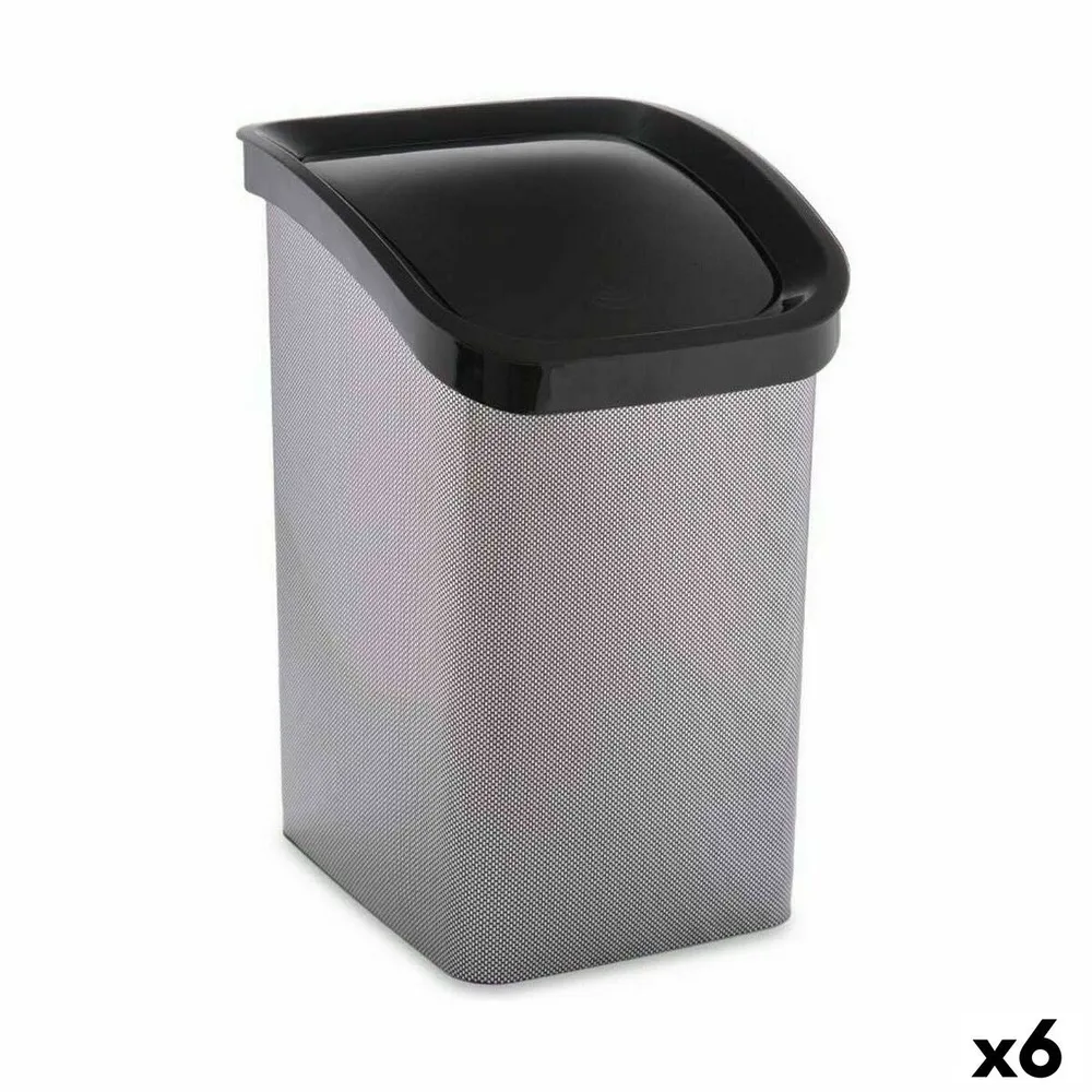 Кошче за боклук Berilo D093-2 Тъмно сив Пластмаса 23 L Накланящ се (6 броя)