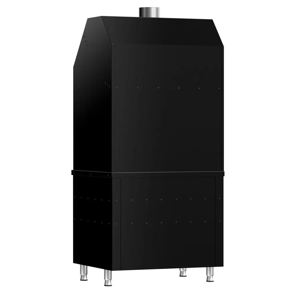 Професионална газова скара от неръждаема стомана BERLIN - 14kW - 790 Дълбочина - Черно