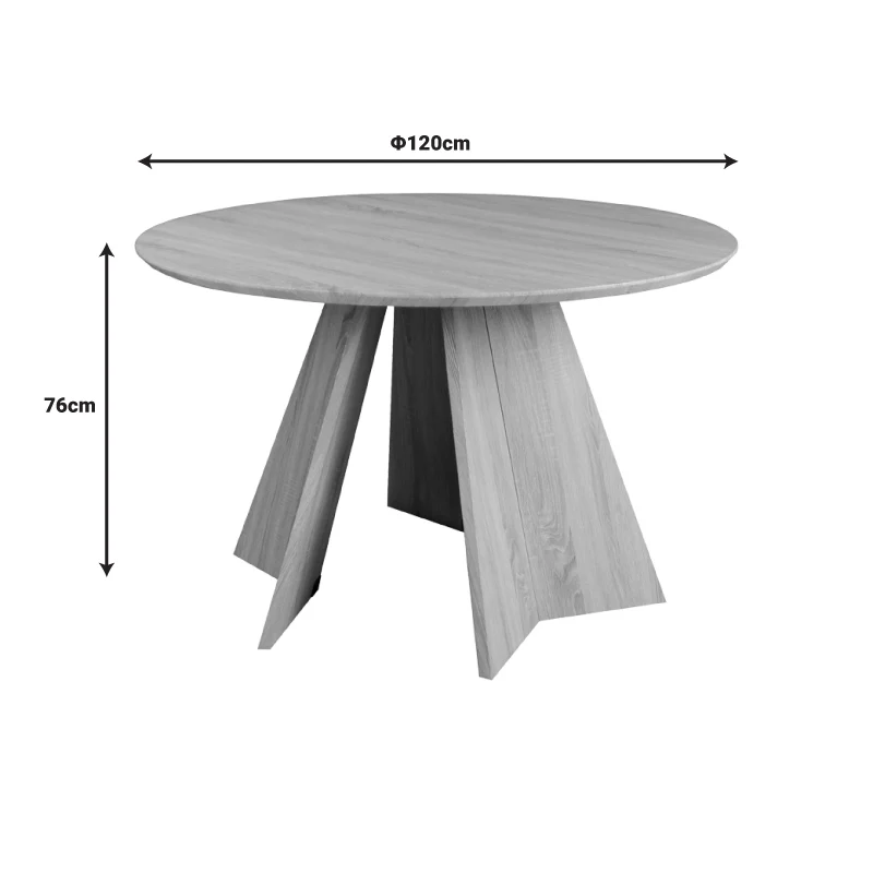 Трапезна маса BIBBLE MDF в черен нюанс D120x76см
