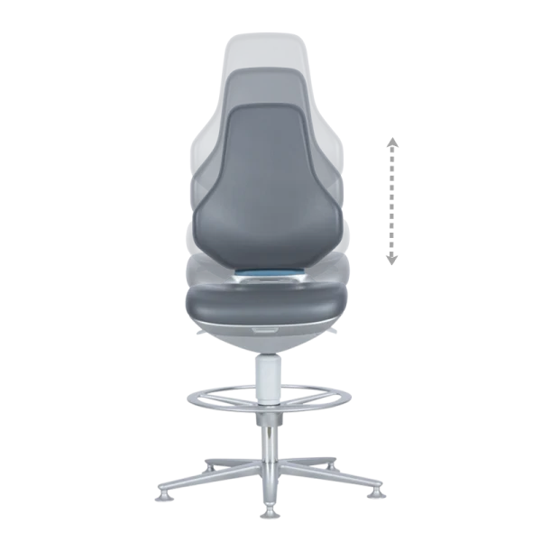 Лабораторен ергономичен стол BIMOS TEXON 3 - 9171R - сив