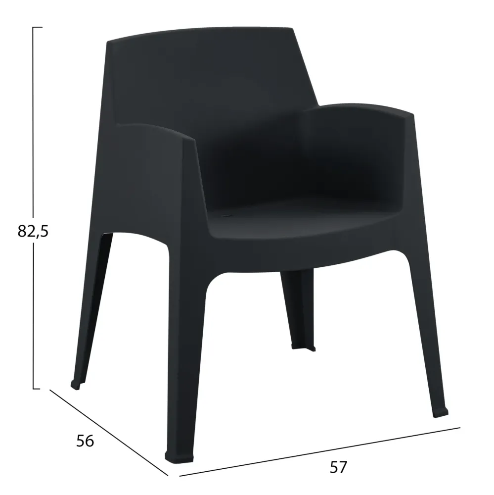 Стол BLACK SLEEK черен цвят