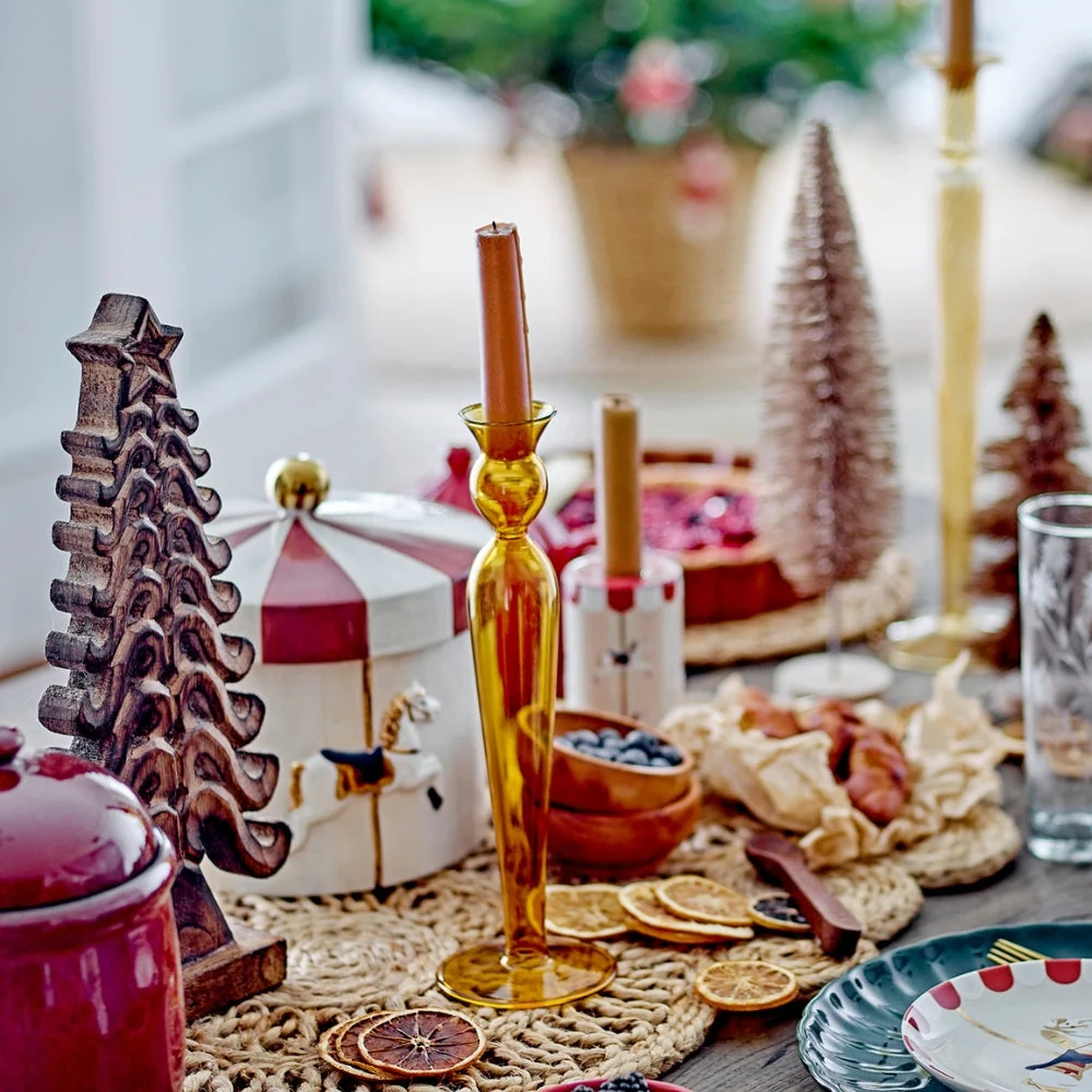 Bloomingville керамичен буркан за съхранение Merry-go-round червен