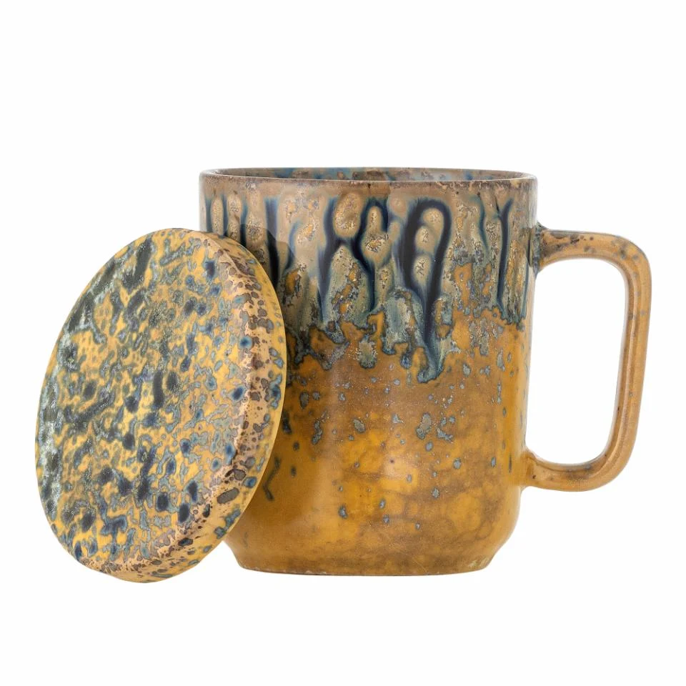 Bloomingville Чаена чаша Жълт Stoneware