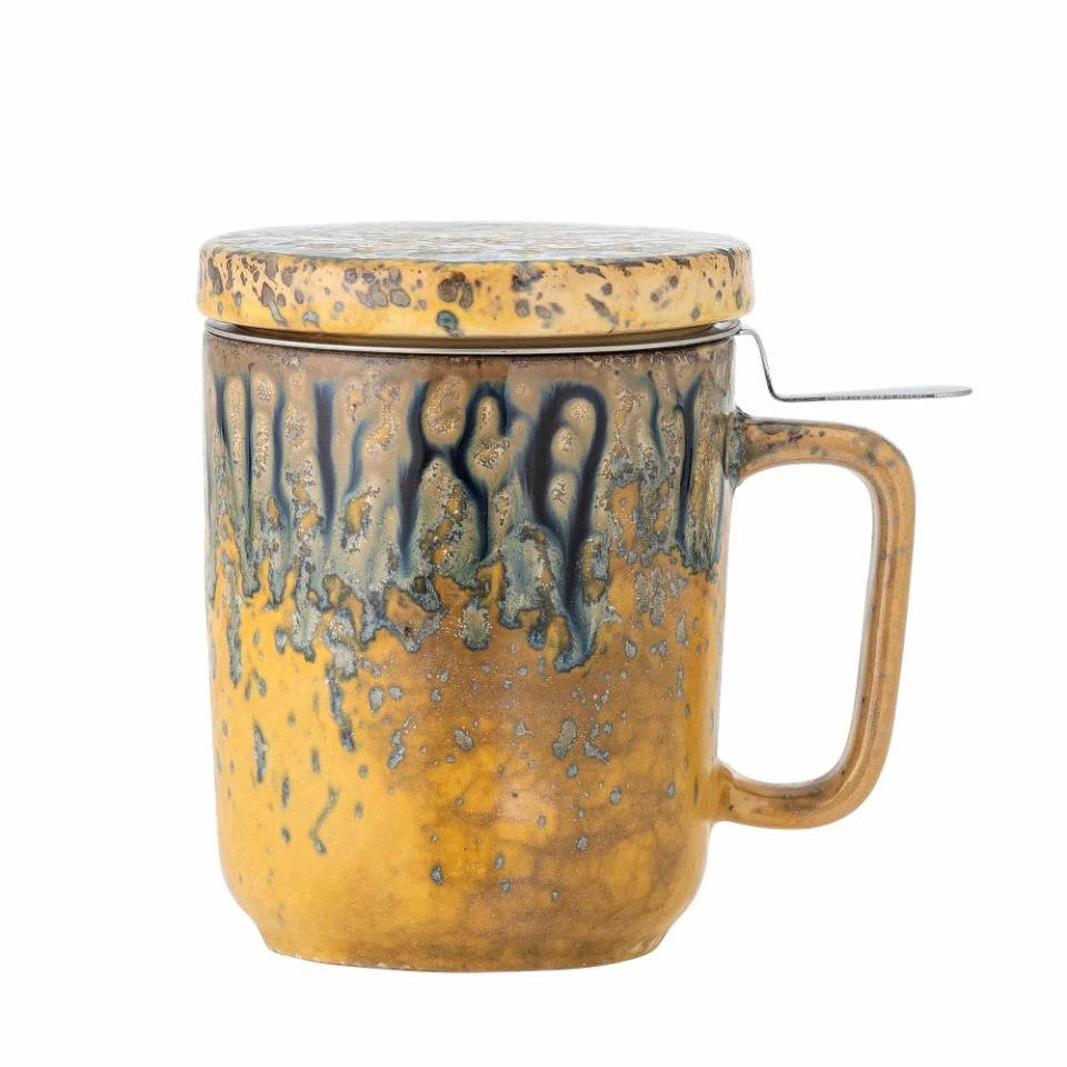 Bloomingville Чаена чаша Жълт Stoneware