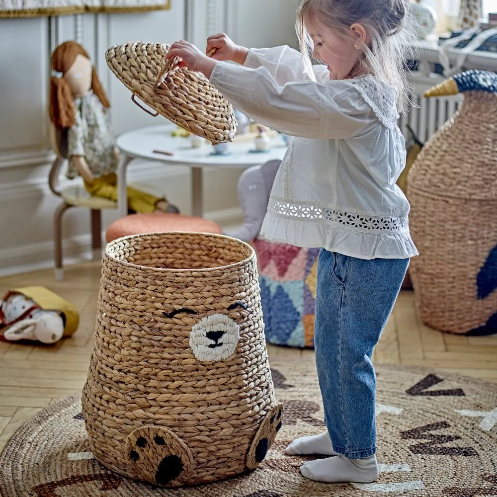 Bloomingville Кошница за играчки Timone nature, воден зюмбюл