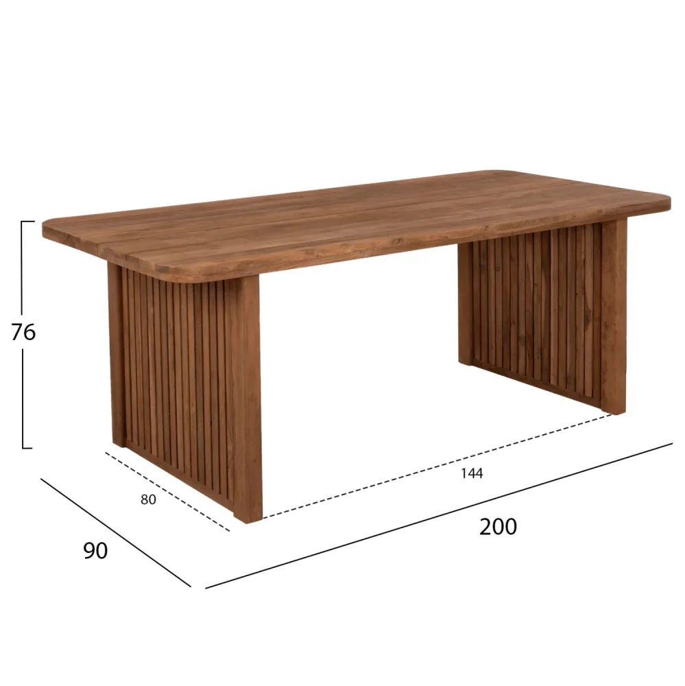 Трапезна маса BONTANG естествен цвят 200x90x76см