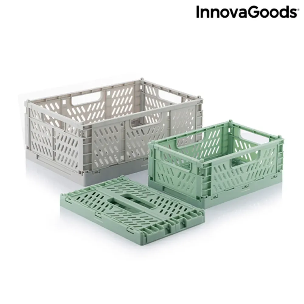 Комплект от 3 сгъваеми и подреждащи се кутии органайзери Boxtor InnovaGoods V0103244 (След ремонт B)