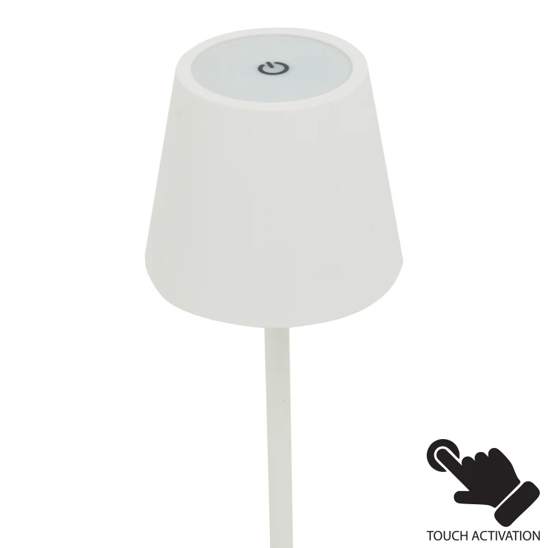 Brave Ι LED сензорна настолна лампа бял цвят D11.5x37cм