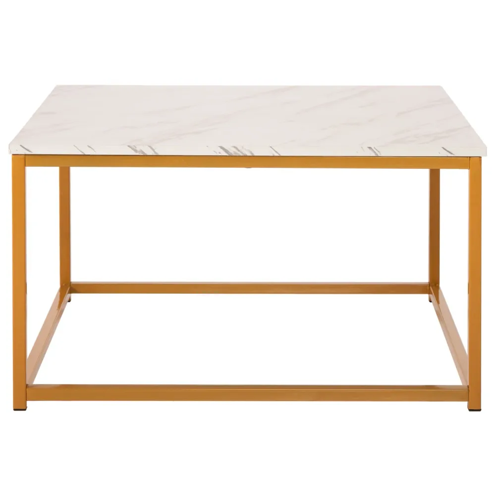 Холна маса BRAYLEN бял-златист цвят 75x75x43.5см