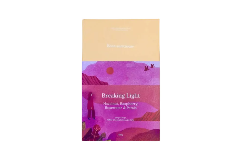 Бял шоколад – плочка за споделяне „Breaking light“