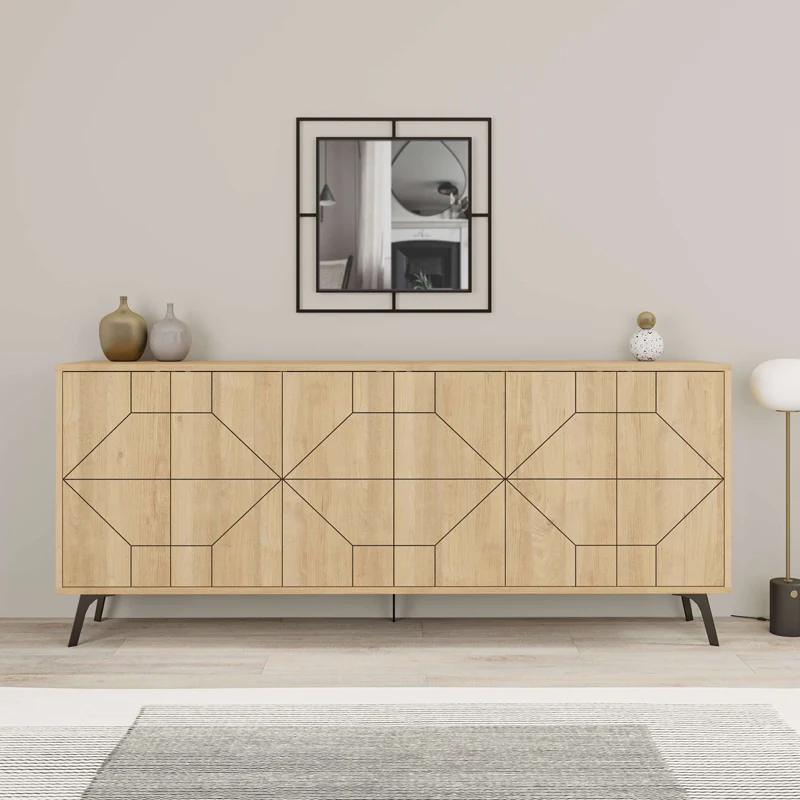 Бюфет Bufel в естествен цвят 181x35x77.4см