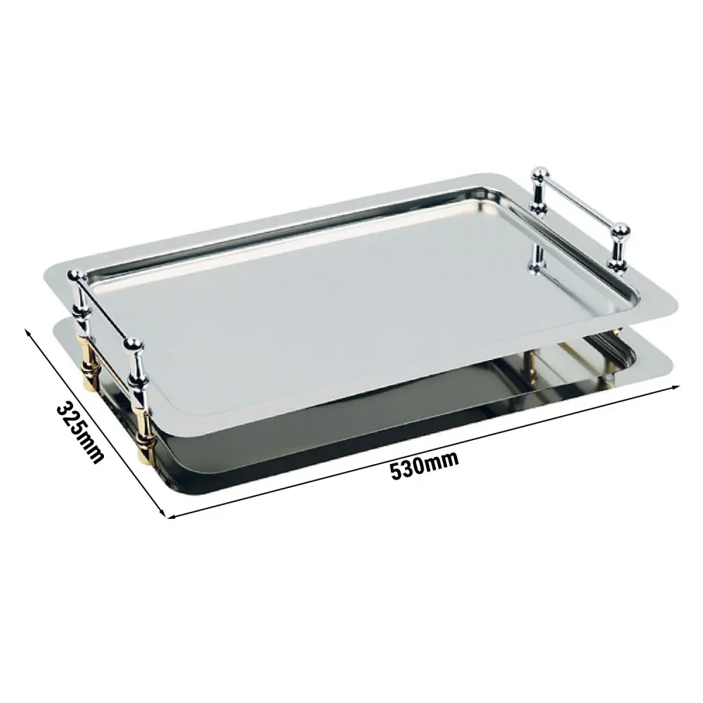 (6 бр.) Гастронорм тава GN 1/1 - BUFFET-STAR - Неръждаема стомана 18/10 - 530x325mm - Дълбочина: 65mm