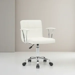 Офис стол Buleco pu бял 56x46x74-86см