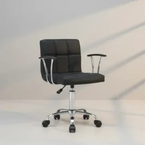 Офис стол Buleco pu черен 56x46x74-86см