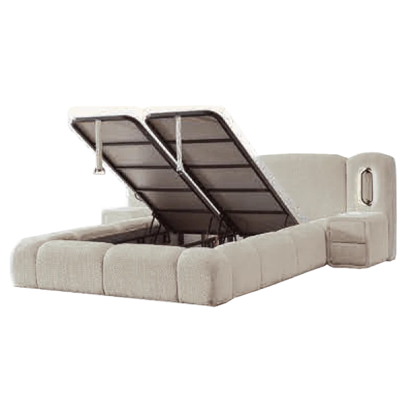Тапицирана спалня с матрак BUMBY LUX 160 x 200 - перла SY