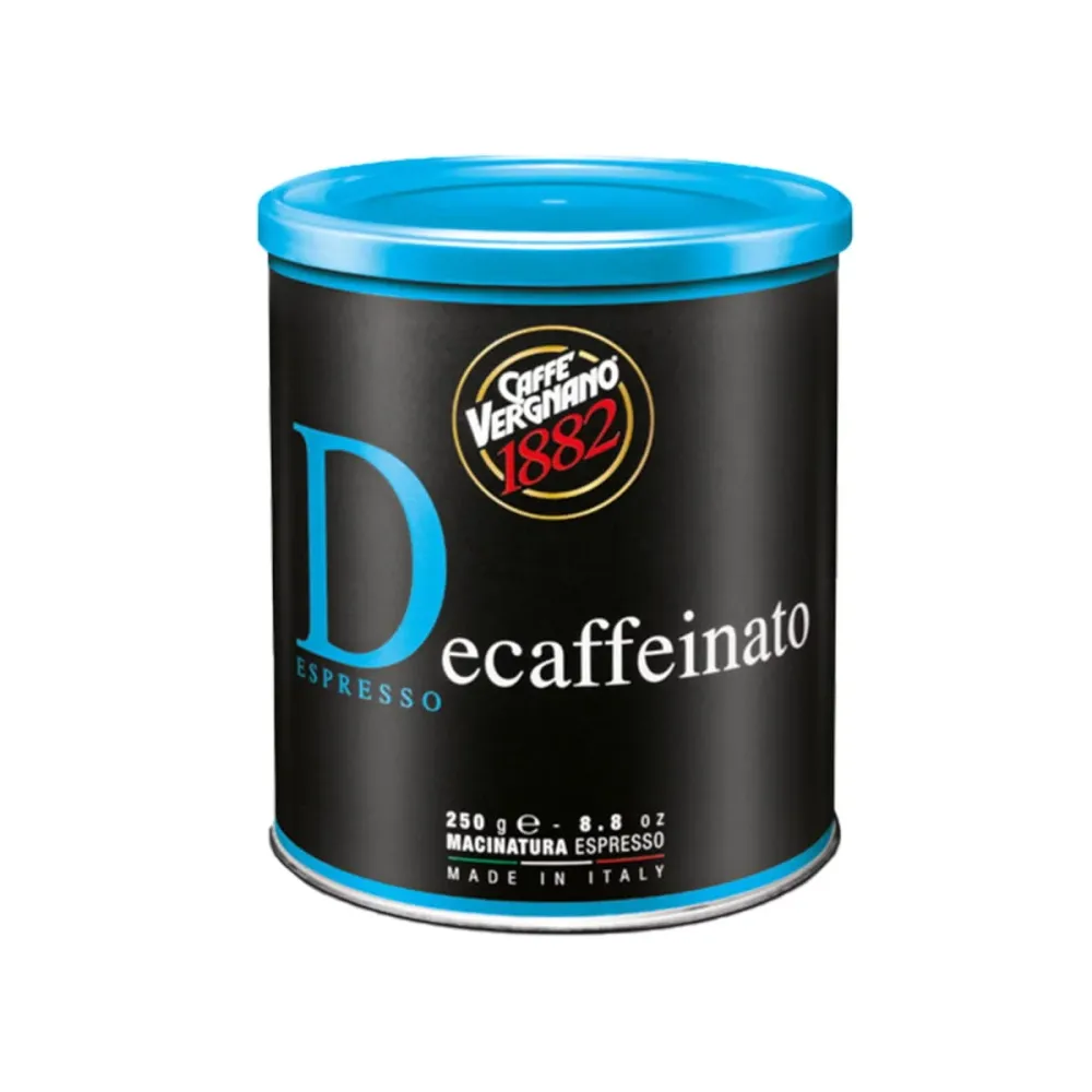 Caffè Vergnano Decaffeinato мляно безкофеиново кафе, 250 гр кутия