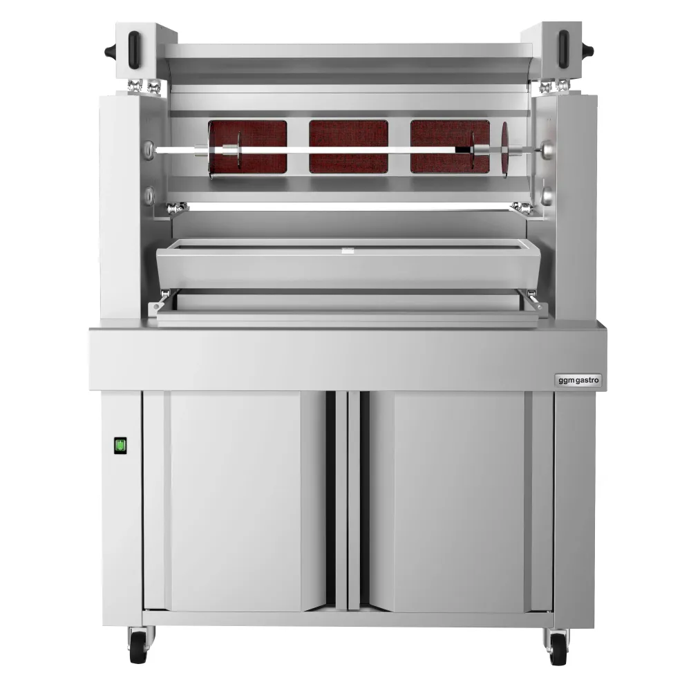 Газов Хоризонтален кебап‑грил (Cag kebab) - 9.8kW - на колела - макс. 85kg - стоящ