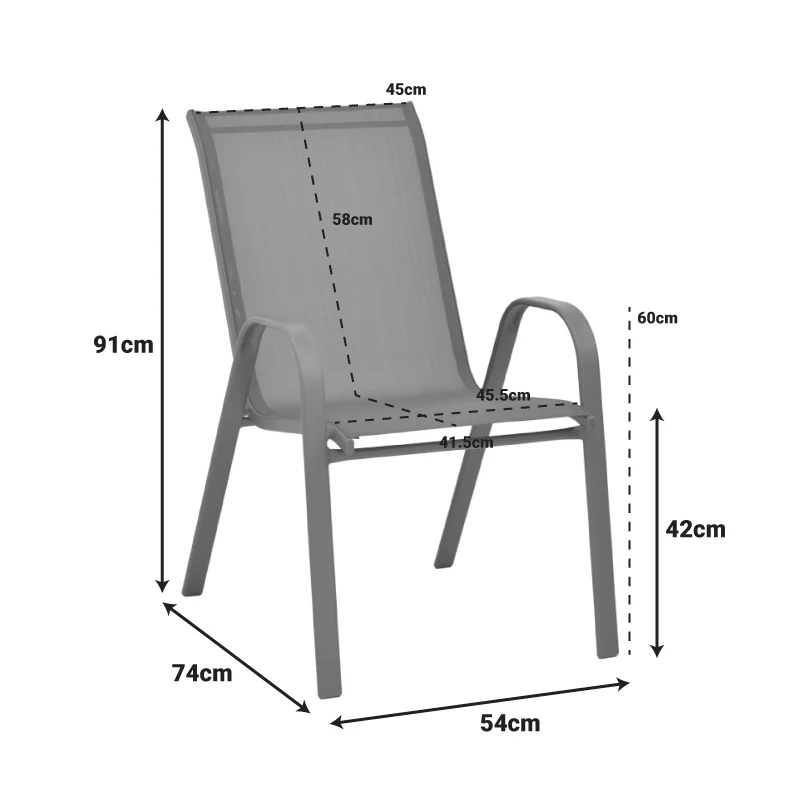 Стол Calan метален тъмно кафяв-текстилен кафяв 55x75x90см